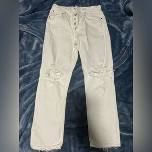 AGOLDE 90’s mid rise distressed jeans